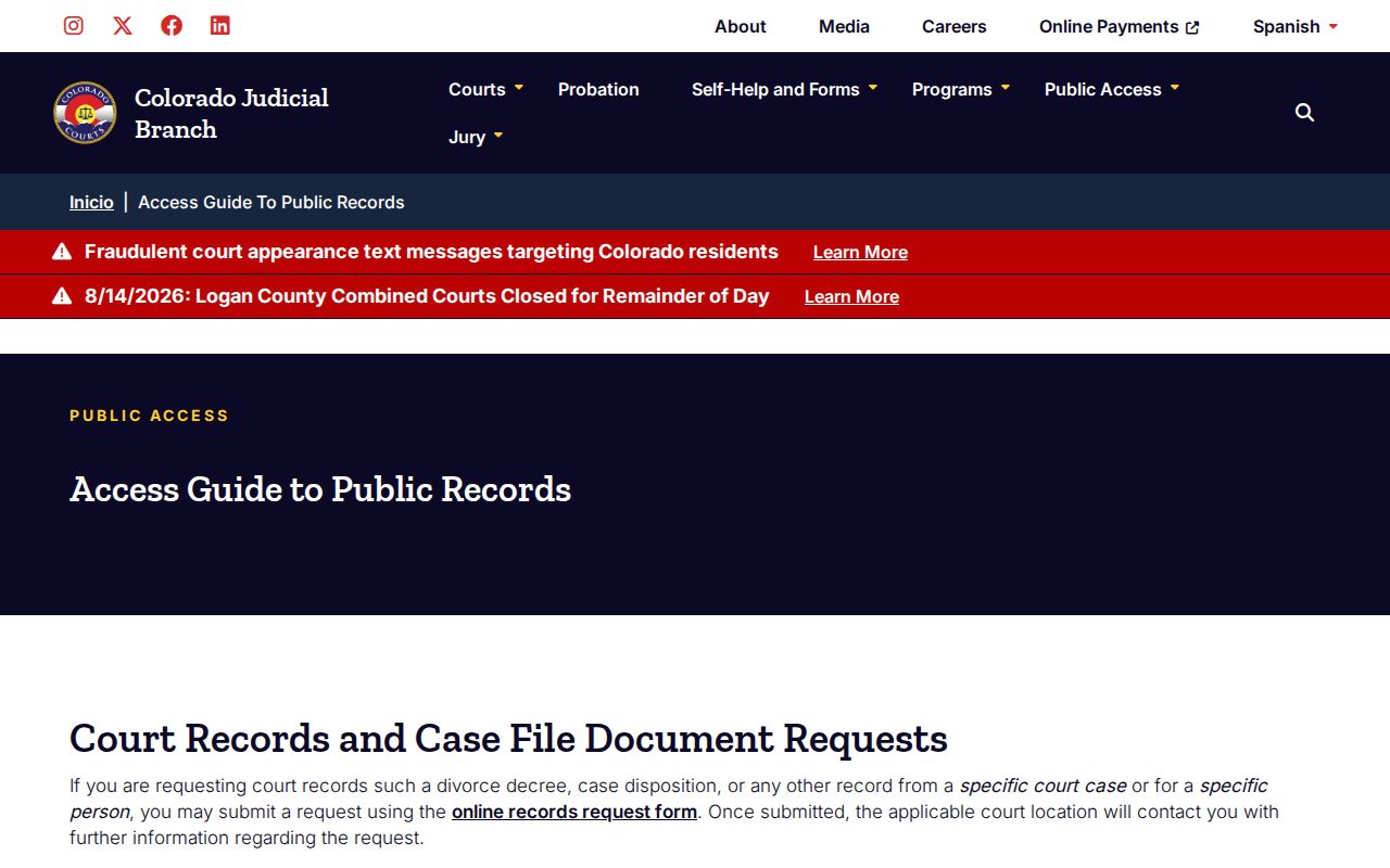 Montezuma County court records public access guide
