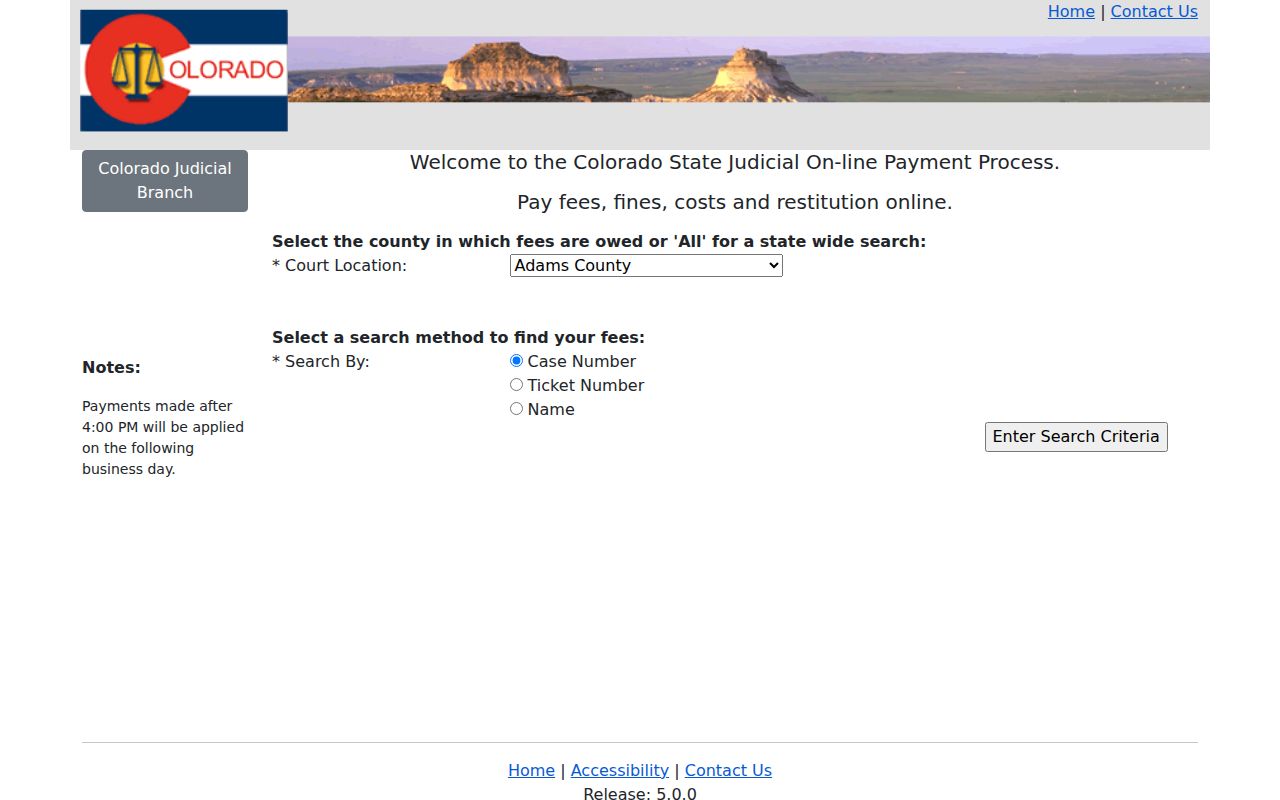 Montezuma County traffic court records state payment search